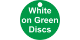 Valve Tag Discs White on Green