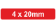 PVC Insert Tag 4 x 20mm Red (1600pcs)