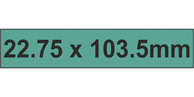 PLC Label (HF) 22.75x103.5mm Grn (40pc)