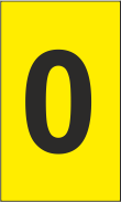 K-Type Marker Number " 0 " Yellow