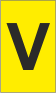 K-Type Marker Letter " V " Yellow