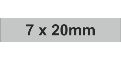 Poly Adh Label 7x20mm Grey (3000pc)