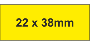 PLC Label (HF) 22x38mm Ylw (100pc)