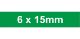 Adhesive Label 6x15mm Green (5250pcs)