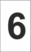 K-Type Marker Number " 6 " White