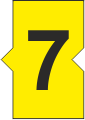 STD Snap-on Marker Yellow Number 7