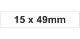 Adhesive Label 15x49mm White (700pcs)