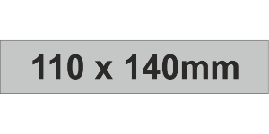 Adhesive Label 110x140mm Grey (50pcs)