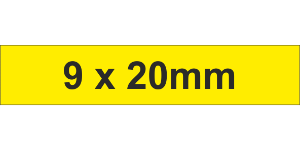 Cotton Adh Label 9x20mm Yellow (2750pc)