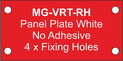 Panel Plate (RH) 75x120mm Red (50pcs)