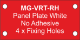 Panel Plate (RH) 75x120mm Red (50pcs)