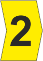 Z-Type Chevron Cut Yellow Number 2
