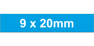 Adhesive Label 9x20mm Blue (2750pcs)