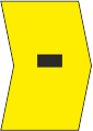 Z-Type Chevron Cut Yellow Symbol - (dash)
