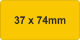 Rigid PVC 37x74mm Yellow (100pc)