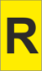 K-Type Marker Letter " R " Yellow