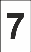 K-Type Marker Number " 7 " White