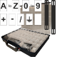 K-Type Kit "A-Z,0-9,+ -/EA BL" Wht 100ea