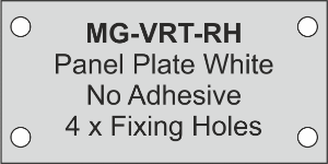 Panel Plate (RH) 105x110mm Grey (25pcs)