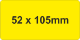 Rigid PVC 52x105mm Yellow (100pc)