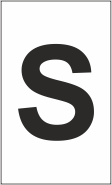 Z-Type Size 5 Letter " S " Wht Box