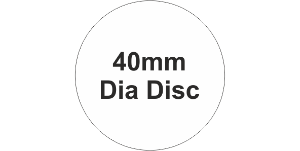 Rigid PVC Adh 40mm Disc White (200pc)