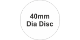 Rigid PVC Adh 40mm Disc White (200pc)