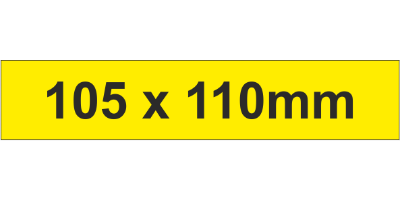 Adhesive Label 105x110mm Yellow (50pcs)