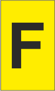 K-Type Marker Letter " F " Yellow