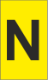 K-Type Marker Letter " N " Yellow
