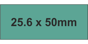 PLC Label (HF) 25.6x50mm Grn (80pc)