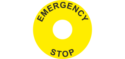 E/Stop SAV 90mm (30mm Hole) Yellow