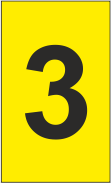 K-Type Marker Number " 3 " Yellow