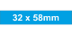 Adhesive Label 32x58mm Blue (150pcs)