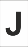 Z-Type Size 18 Letter " J " Wht Reel