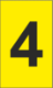 K-Type Marker Number " 4 " Yellow