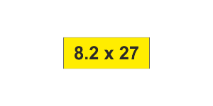 MG-TAP Label 8.2x27mm Yellow (2200pcs)