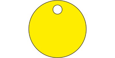 Dog Tag PVC Disc 35x35mm Yellow (300pcs)