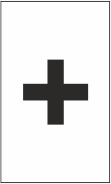 K-Type Marker Symbol " + " White
