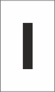 K-Type Marker Letter " I " White