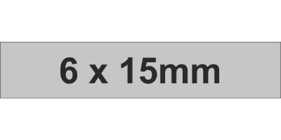 Adhesive Label 6x15mm Grey (5250pcs)