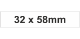 Adhesive Label 32x58mm White (150pcs)