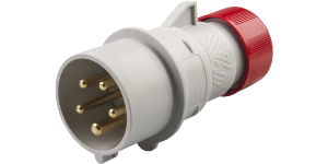 IP44 Plug 16A 3P,N+E 415V Red