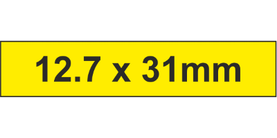PLC Label (HF) 12.7x31mm Ylw (210pc)
