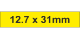 PLC Label (HF) 12.7x31mm Ylw (210pc)