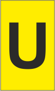 K-Type Marker Letter " U " Yellow