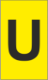 K-Type Marker Letter " U " Yellow