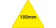 SAV Label 100mm Triangle Yellow (50pc)