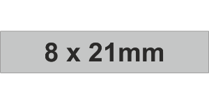 Adhesive Label 8x21mm Grey (3000pcs)