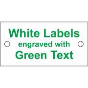 Green on White Engraved Labels